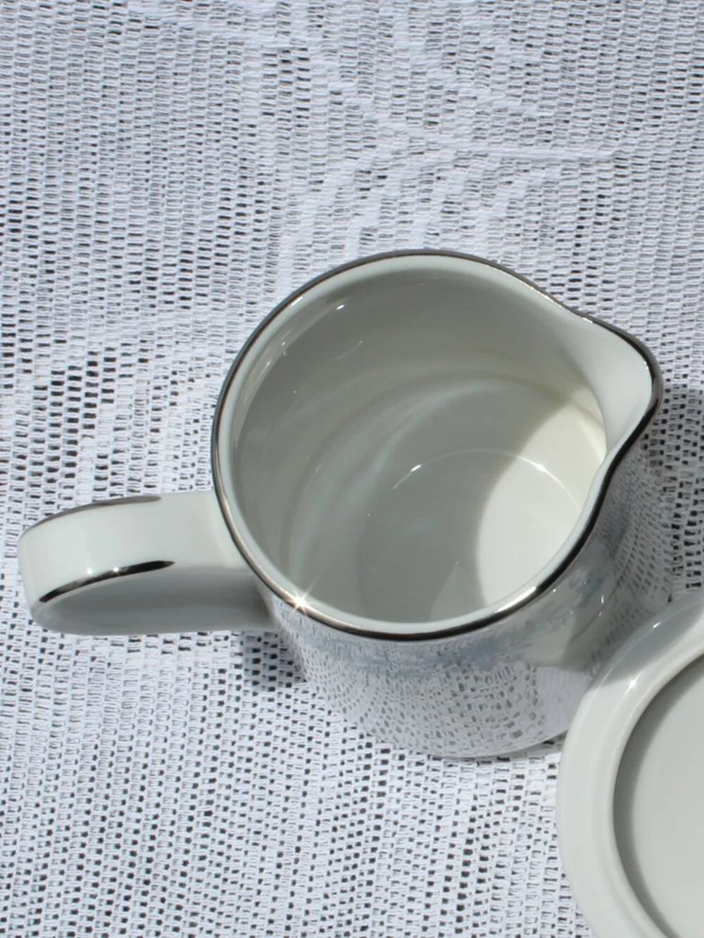 Noritake Blue Hill 2482 Creamer & Sugar w/Lid Like New